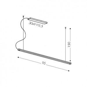 Dimensioni lampadario a sospensione Lieve